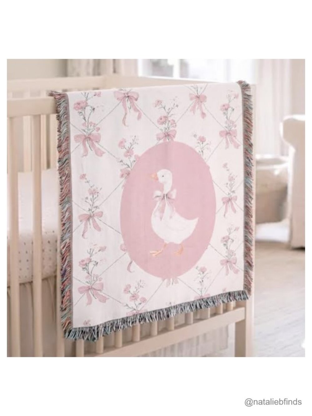 Silly Goose Chenille Woven Throw Blanket for Baby Kids 37x52